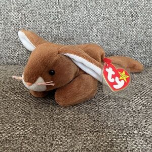 Ty Brown and White Plush Bunny